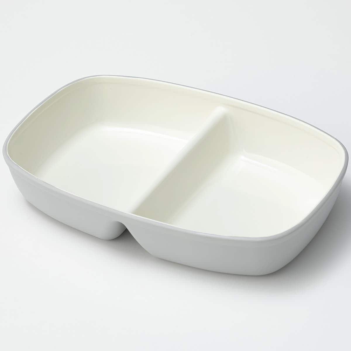 マジかる撥水滑り止め付仕切り皿(ライトグレー) | ニトリネット【公式