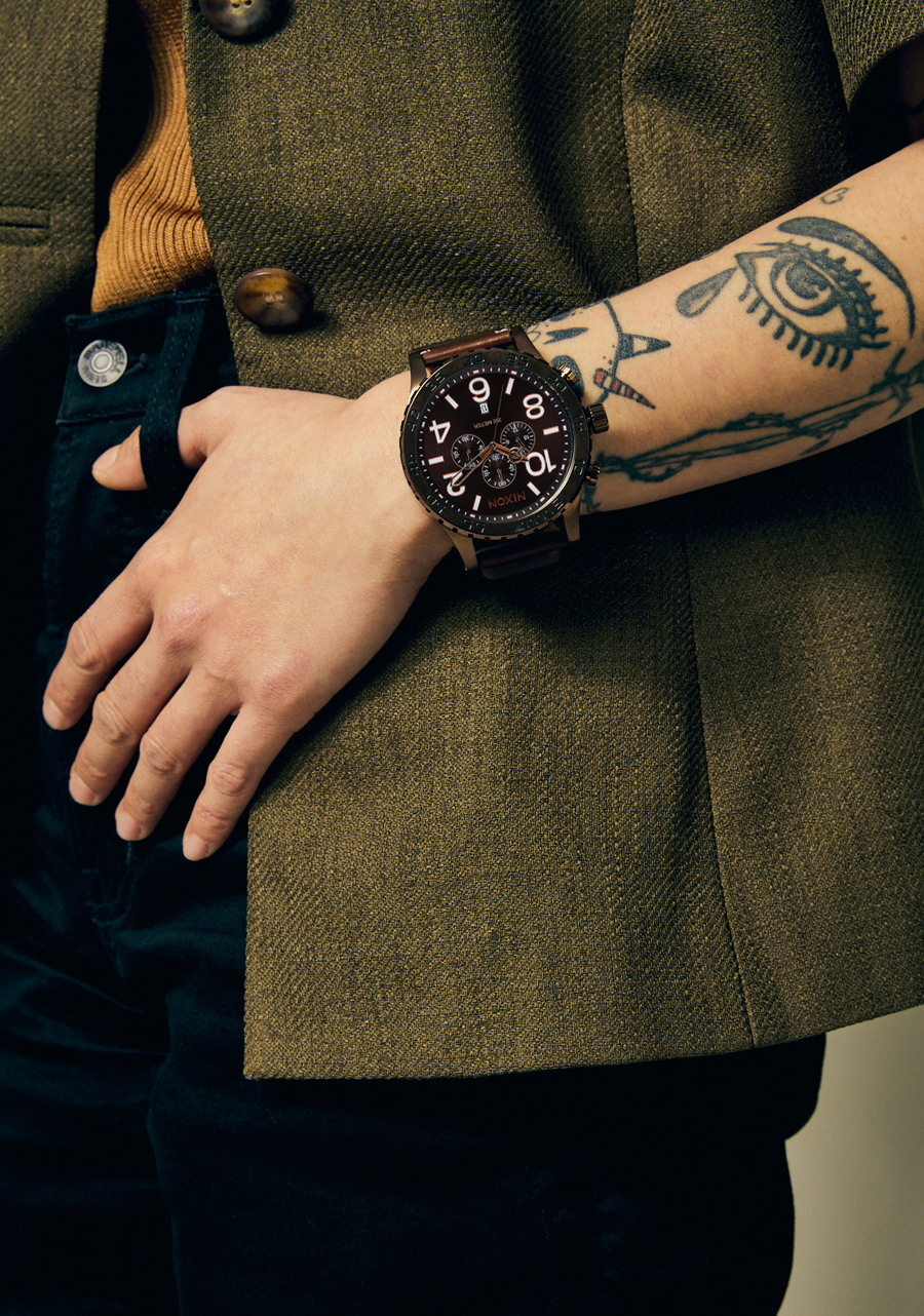 51-30 Chrono Leather Watch | Chocolate / Dark Roast / Brown
