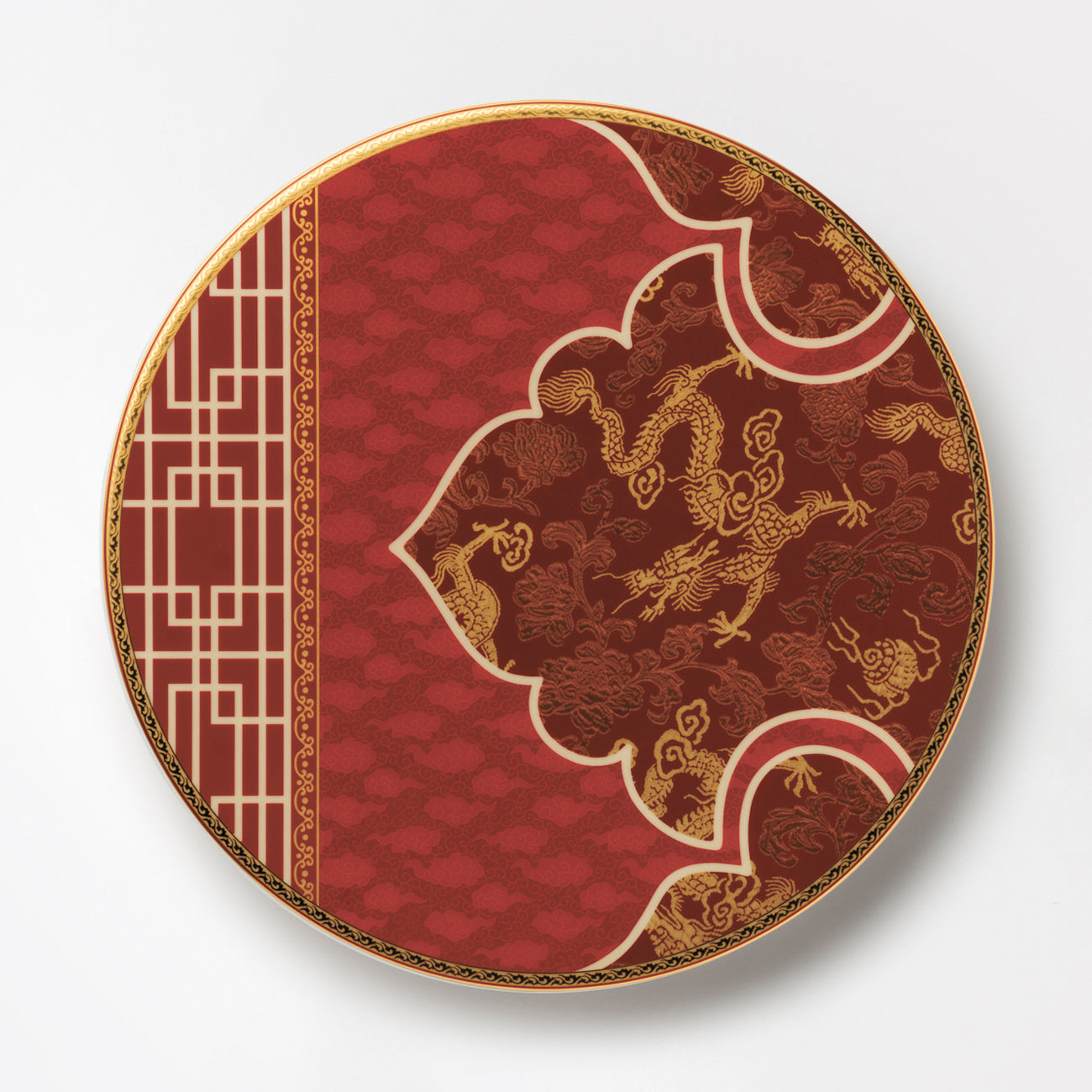 27cmフラットプレート｜中華用ブランド食器｜NOVEL DRAGON｜ニッコー