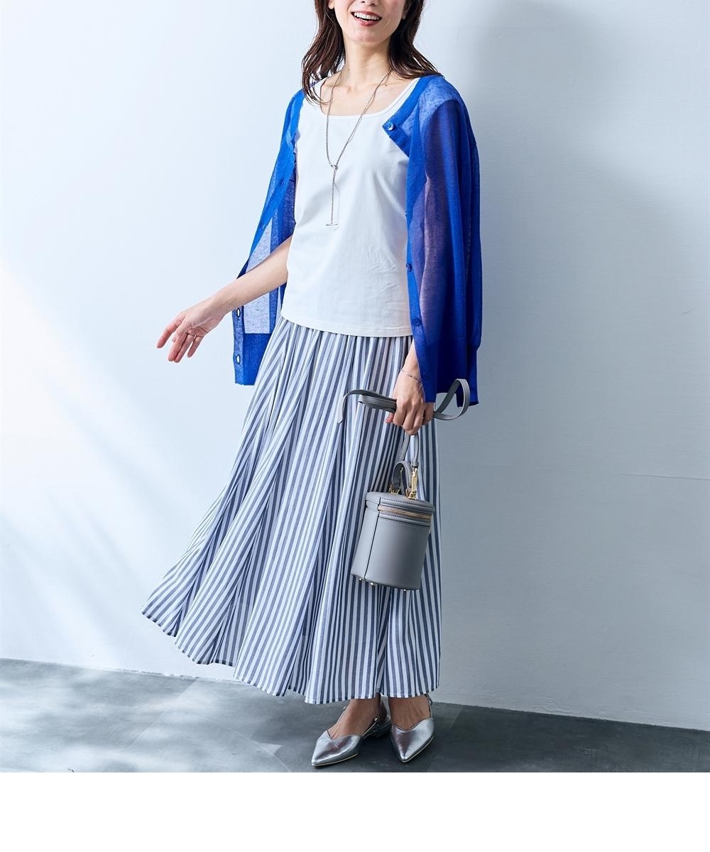 ストライプスカート＜大きいサイズ有＞【OtonaSMILE】 通販【ニッセン】