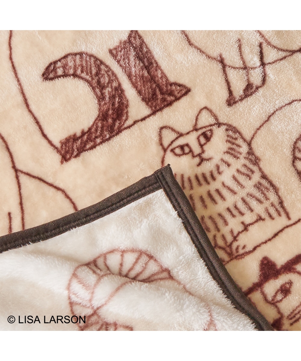 ふんわりフランネルひざ掛け リサ・ラーソン「スケッチキャット」 通販