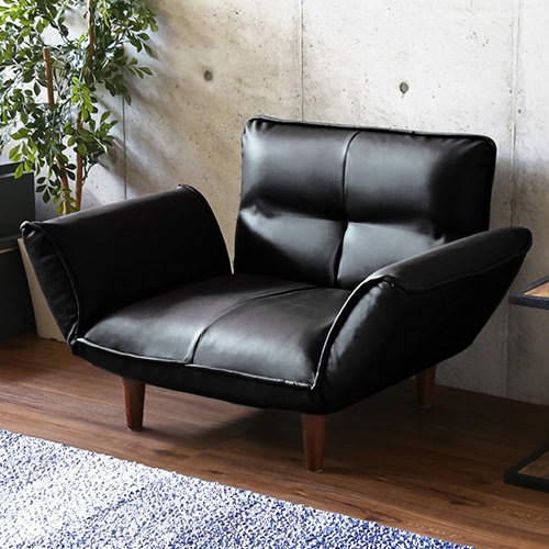 オシャレでゆったりと過ごせる 14段階リクライニングカウチソファ 1人