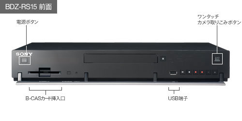 BDZ-RS15 各部名称・端子図 | ブルーレイディスクレコーダー | ソニー