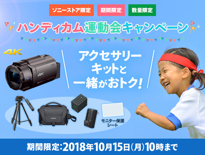 ハンディカム 運動会キャンペーン アクセサリーキットと一緒がおトク