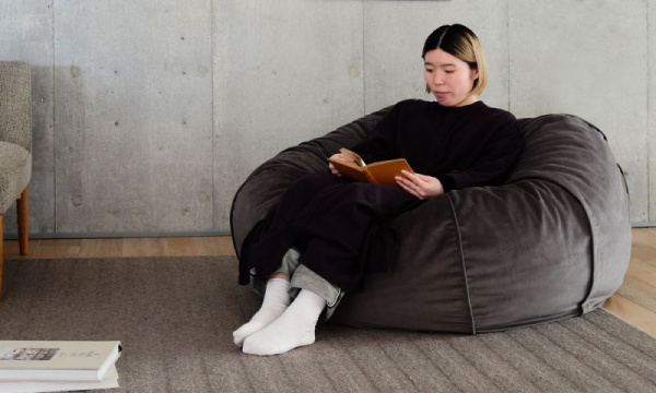 フェットサックM / ベルベット ダークグレーvetsak（フェットサック