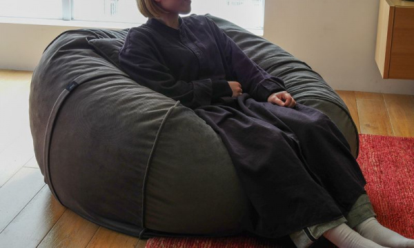 フェットサックM / ベルベット ダークグレーvetsak（フェットサック