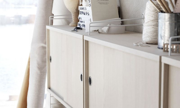 キャビネット W78×D30×H42cm / ウッドString Furniture（ストリング