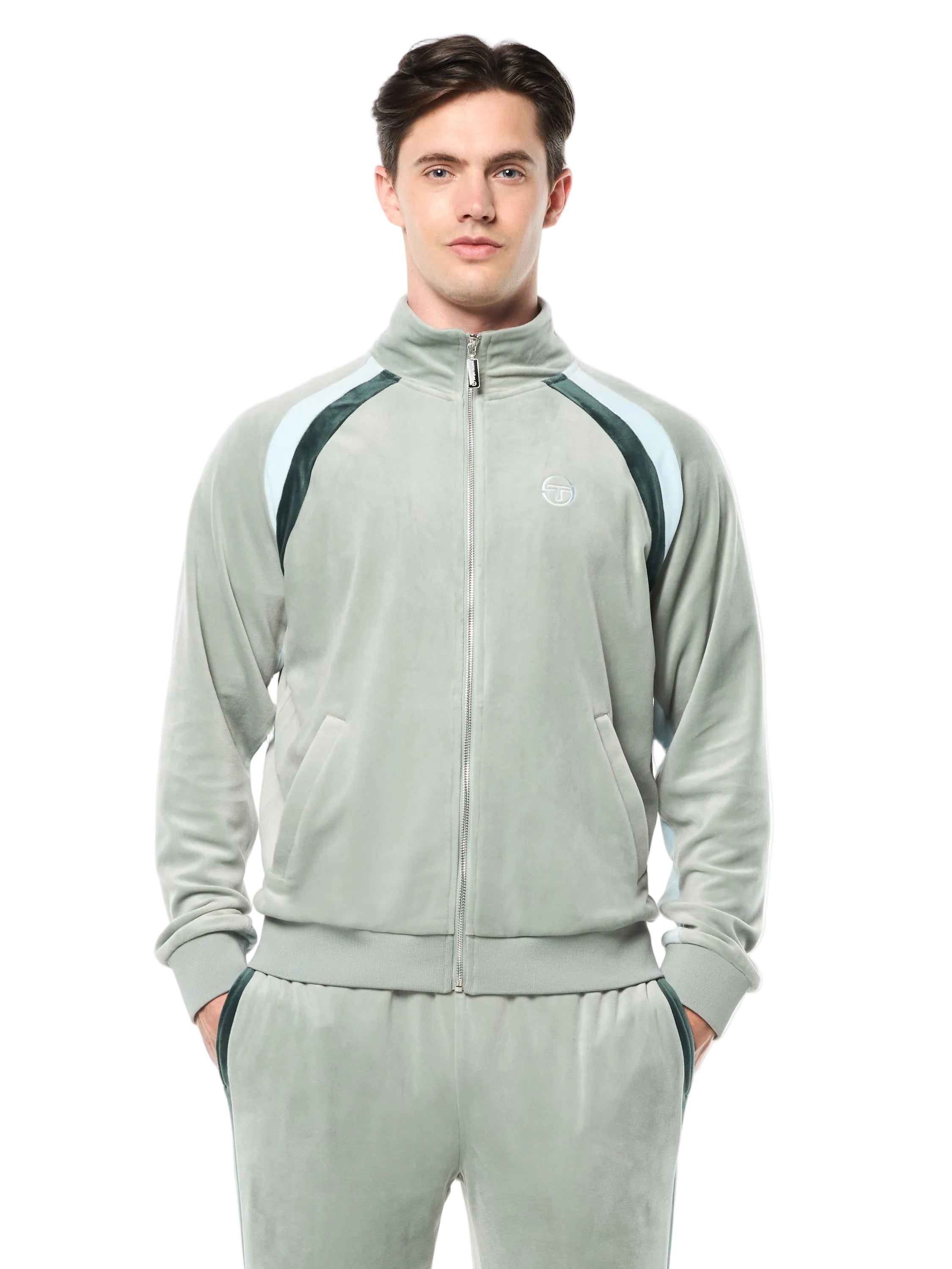 Banda Velour Track Jacket- Slate Gray – Sergio Tacchini