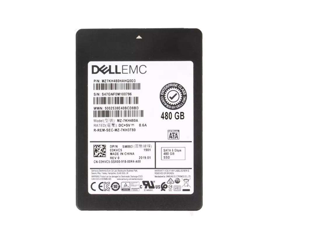 Samsung SM883 MZ-7KH480A Mixed Use SSD 480 GB SATA 6Gb/s DELL OEM