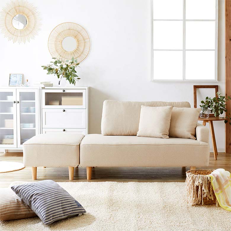 ワンルームにもぴったりフィット！自由自在にアレンジできるカウチソファ