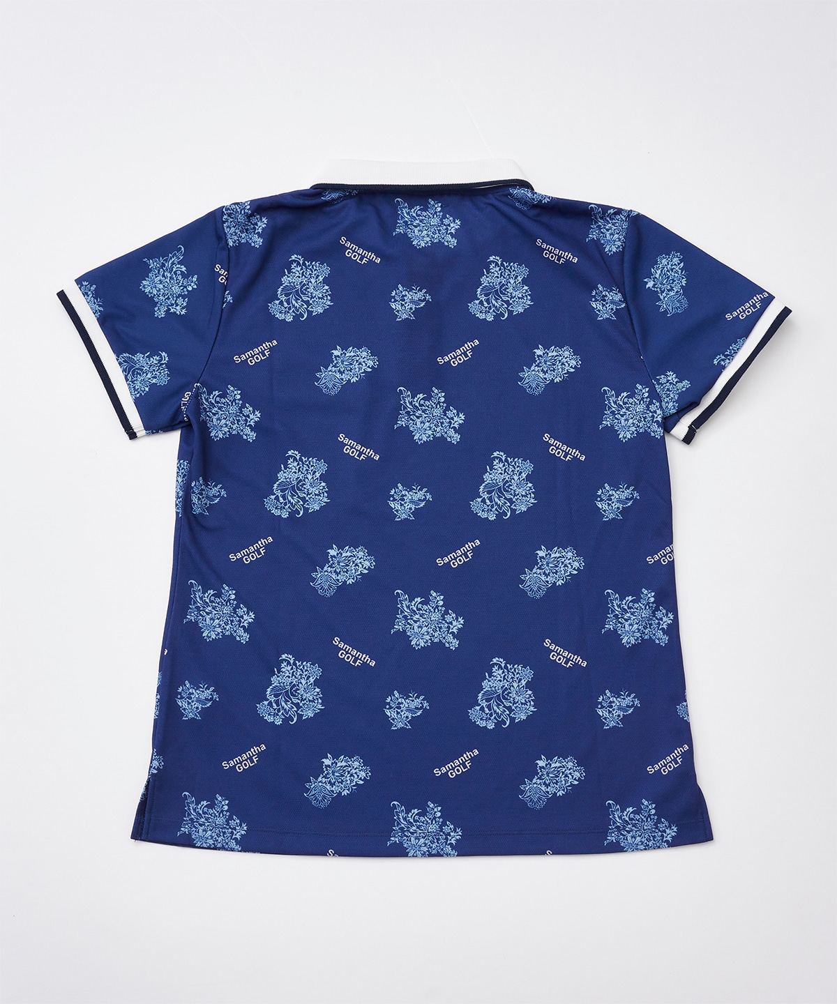 レトロ花柄ポロシャツ(36(S) ネイビー): Samantha Thavasa UNDER25