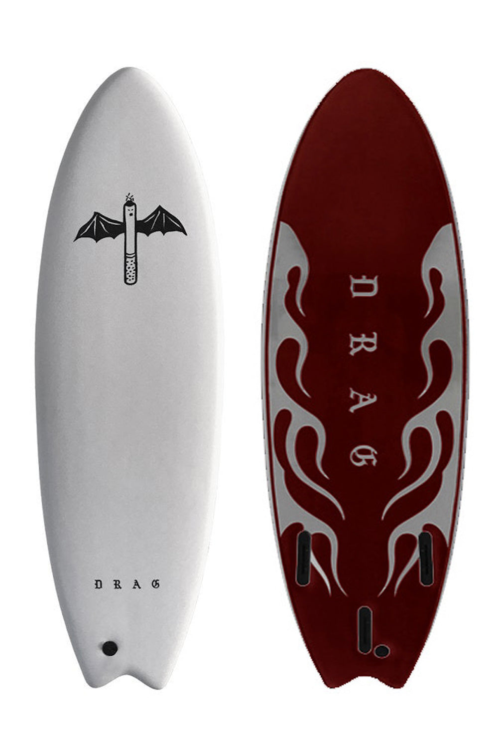 Drag Board Co Dart 5'6 Thruster Softboard - Comes with fins