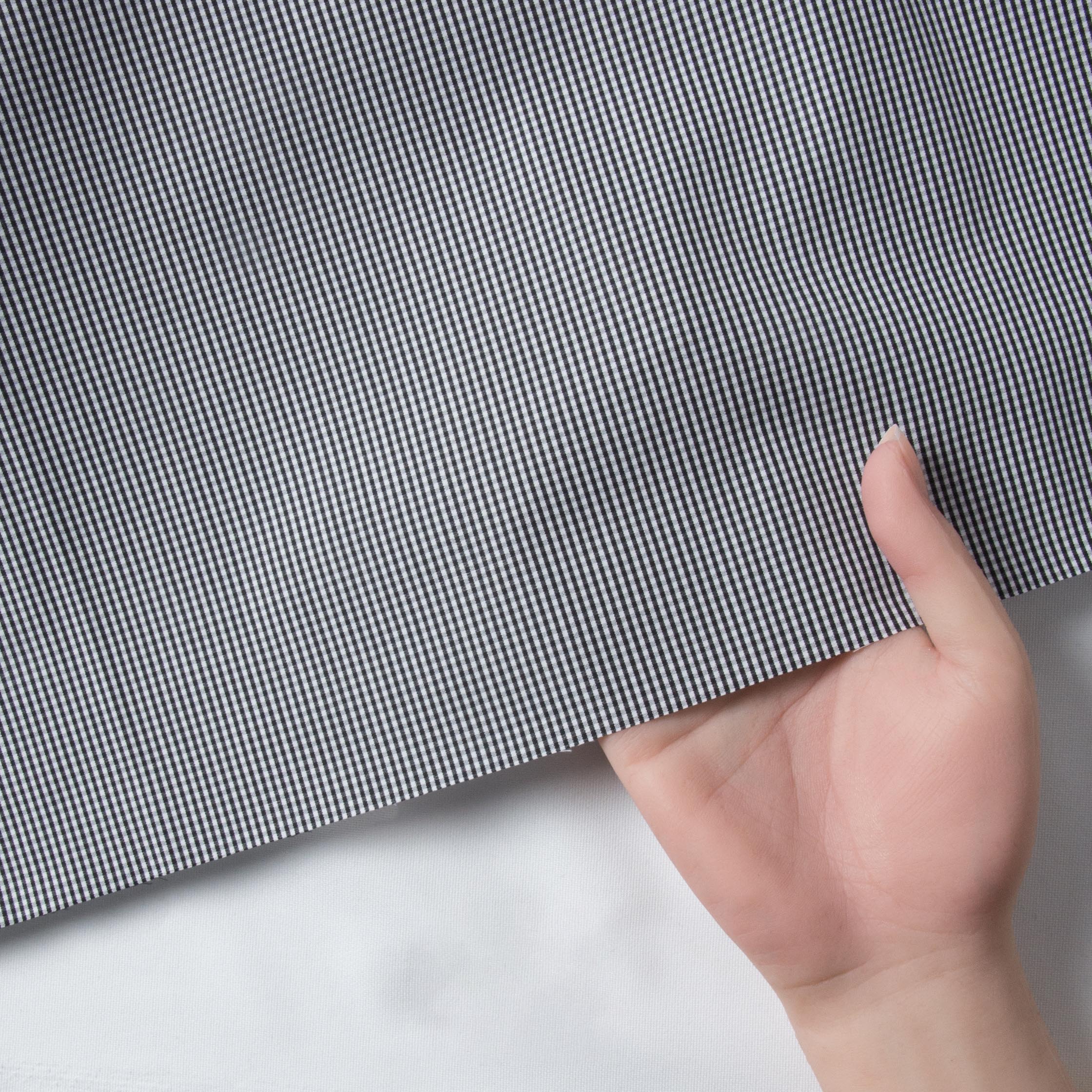 2Y96】 ブロード ギンガムチェック (ホワイト×ブラック) | オーダー