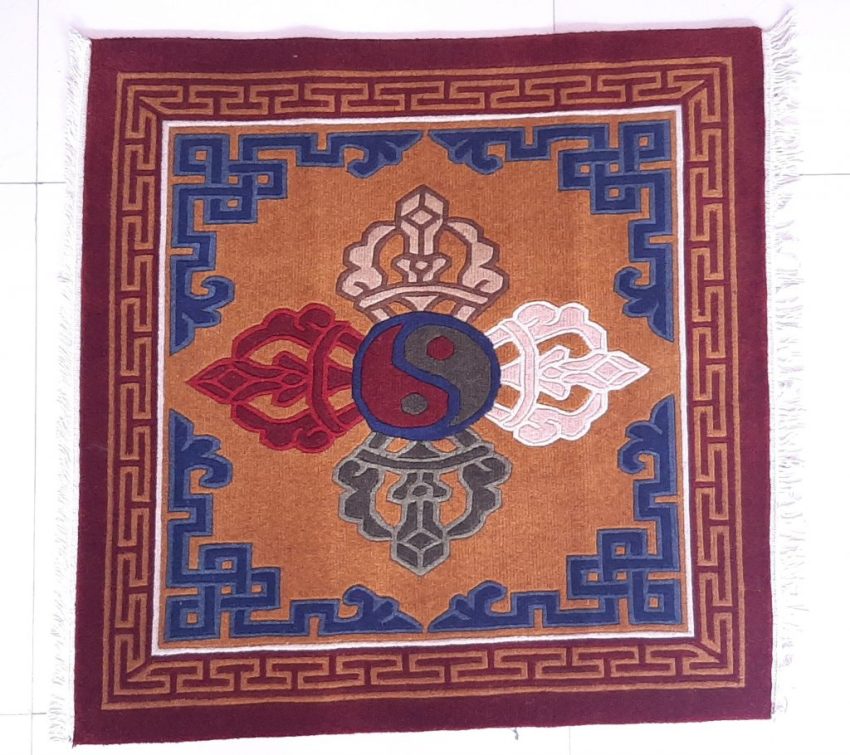 Tibetan Double Dorje Carpet Handmade In Nepal- Shakya