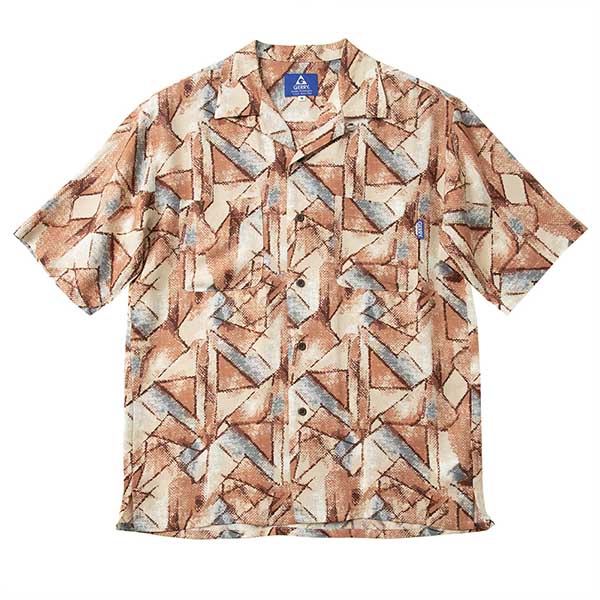 ジオメトリック プリント オープンカラーシャツ｜SHIRT STATION