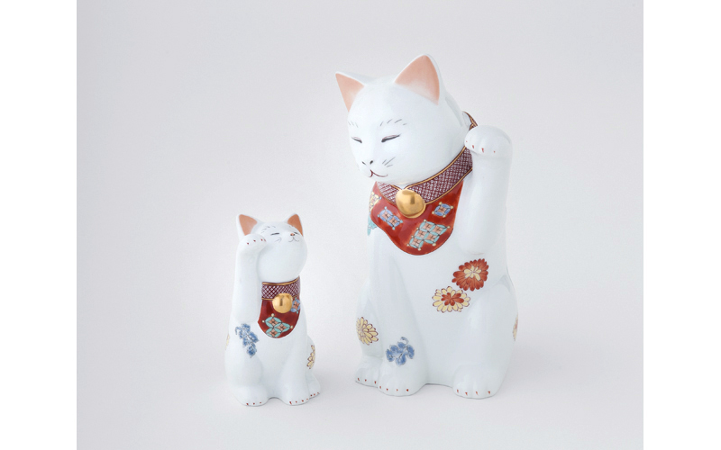 招福猫 miw - みゅう -【菊絵・子】｜有田焼なら賞美堂本店オンライン