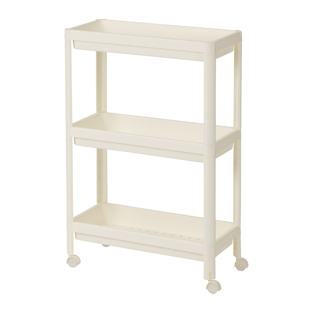 ワゴン3段 アイボリー: インテリア・家具・収納