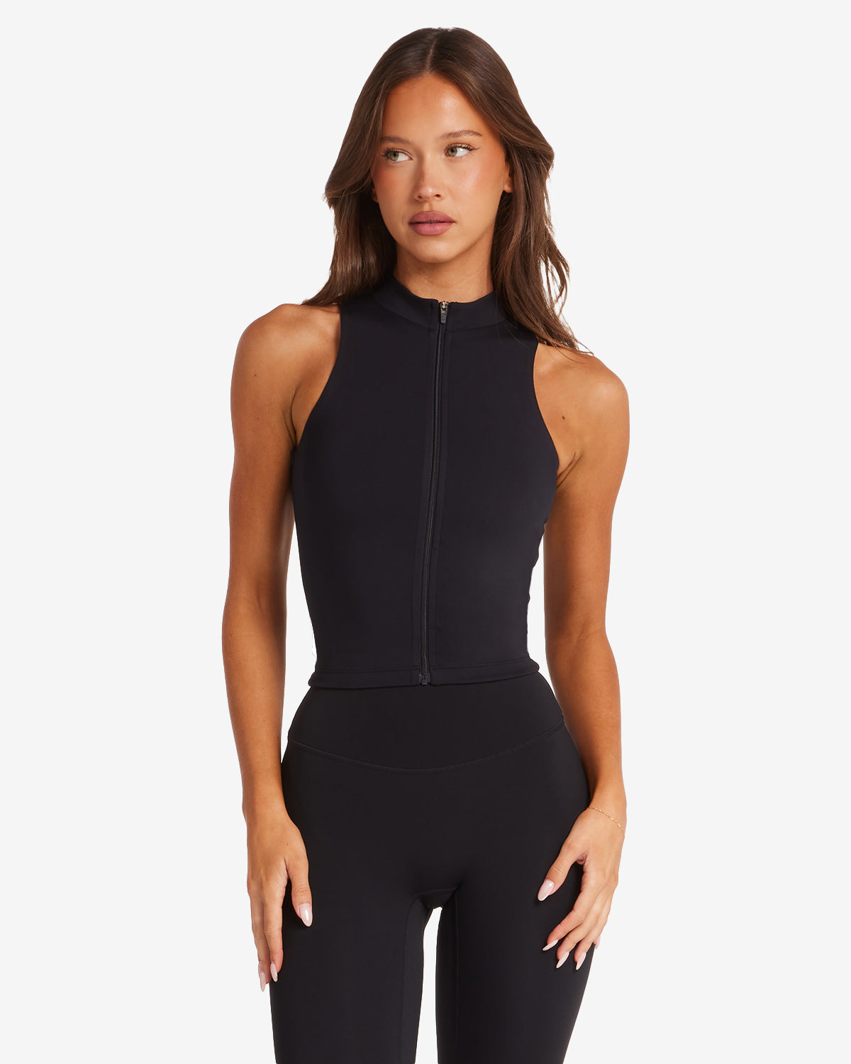 Serenity Active Zip Tank | Black