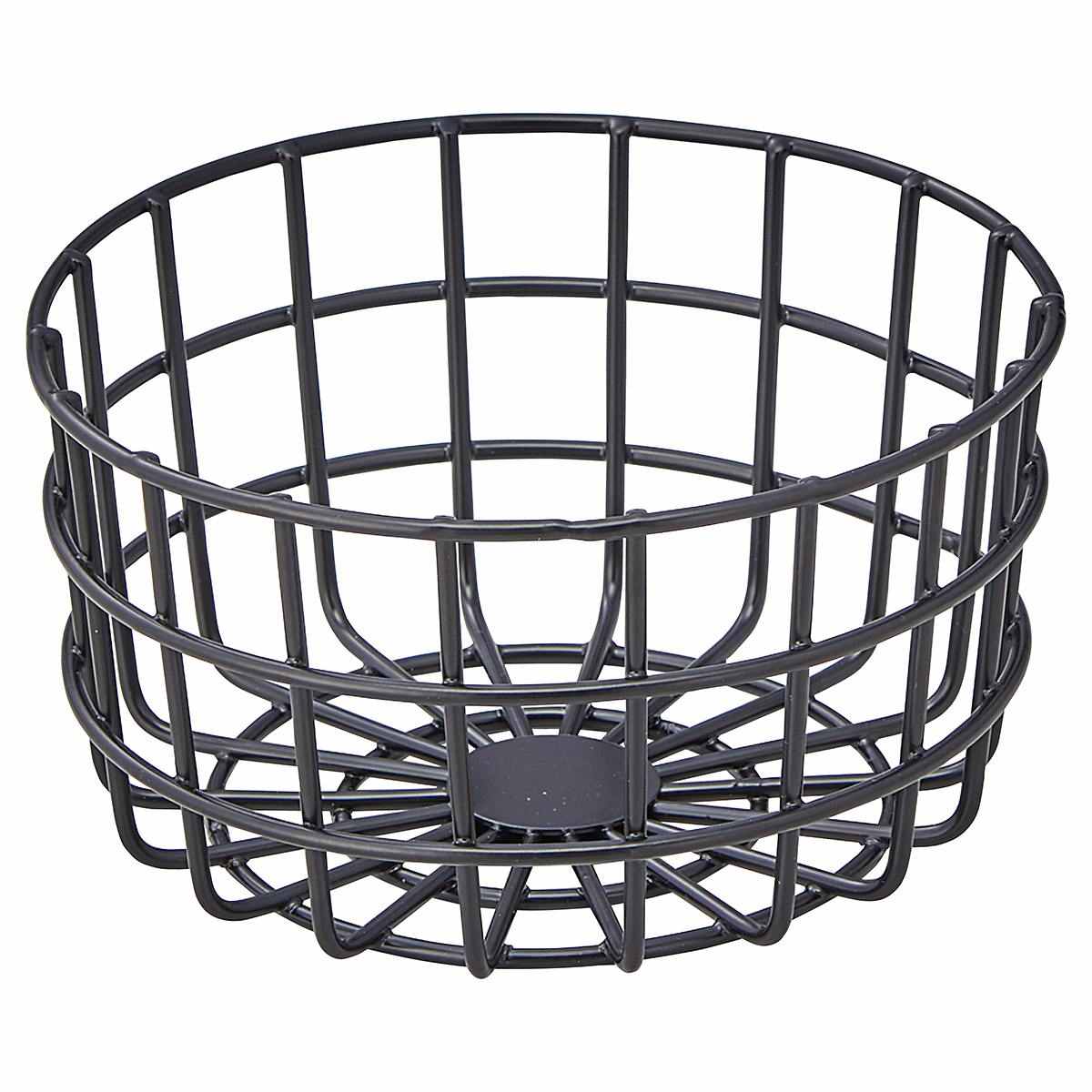 丸型ワイヤーバスケット ブラック 小
