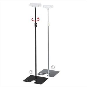 クリップ式ポップスタンド ハイタイプ〔ストエキオリジナル〕 クローム