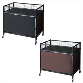 折りたたみワゴン ブラック〔ストエキオリジナル〕 幅90cm