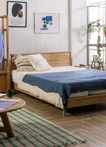 天然木ベッドフレームなら睡眠ハウスたかはらへ。ウォールナット無垢材