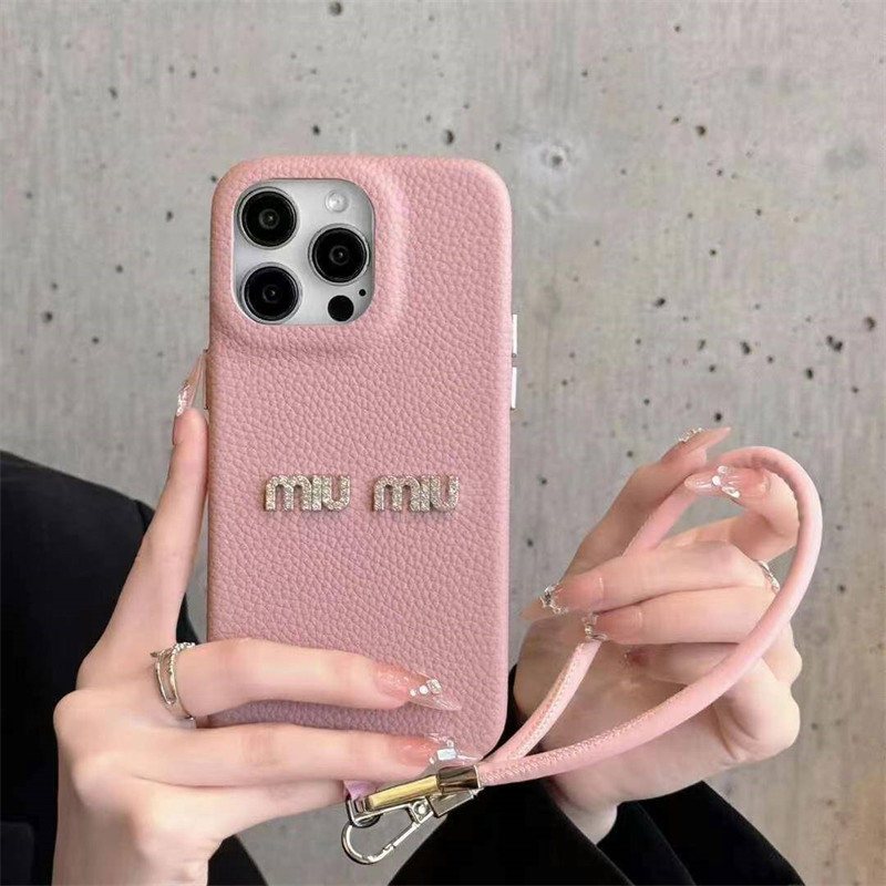 miumiu iphone16 ケース ストラップ付き ミュウ ミュウ アイ フォン