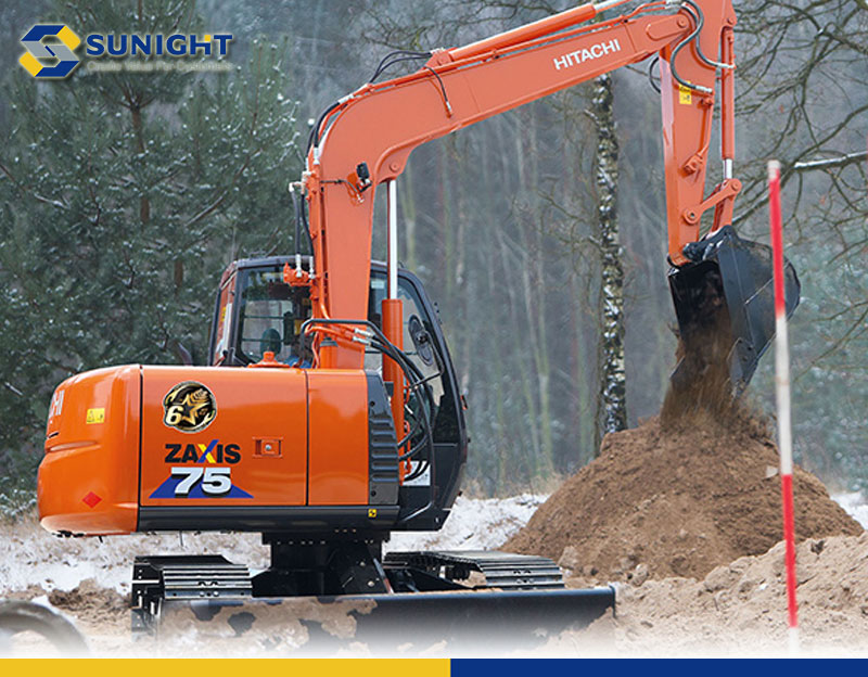 7.5T Small Excavator HITACHI ZX75-6A, HITACHI Crawler Excavator