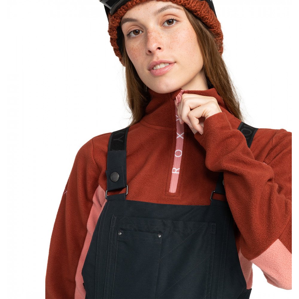 らロキシー ROXY ビブパンツ 黒オーバーオール M レディース ら