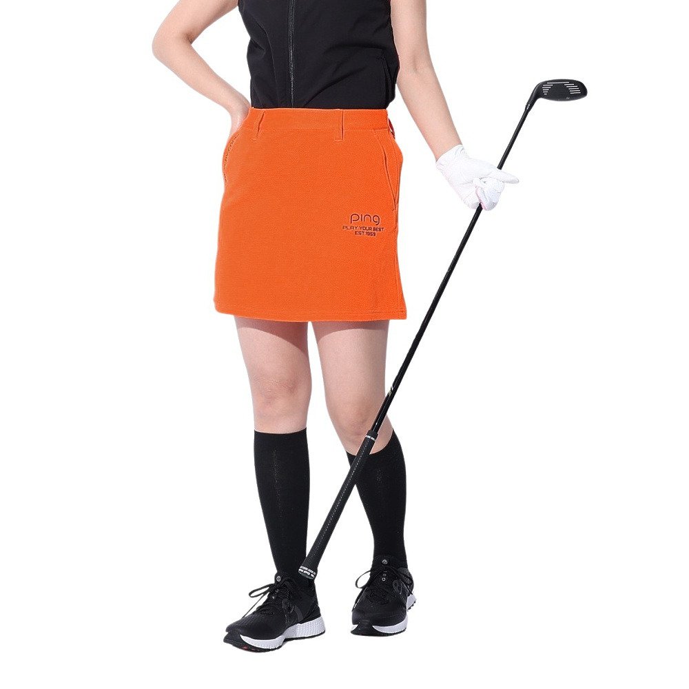 ピン（PING）（レディース）ゴルフウェア 速乾 ジャカードストレッチ