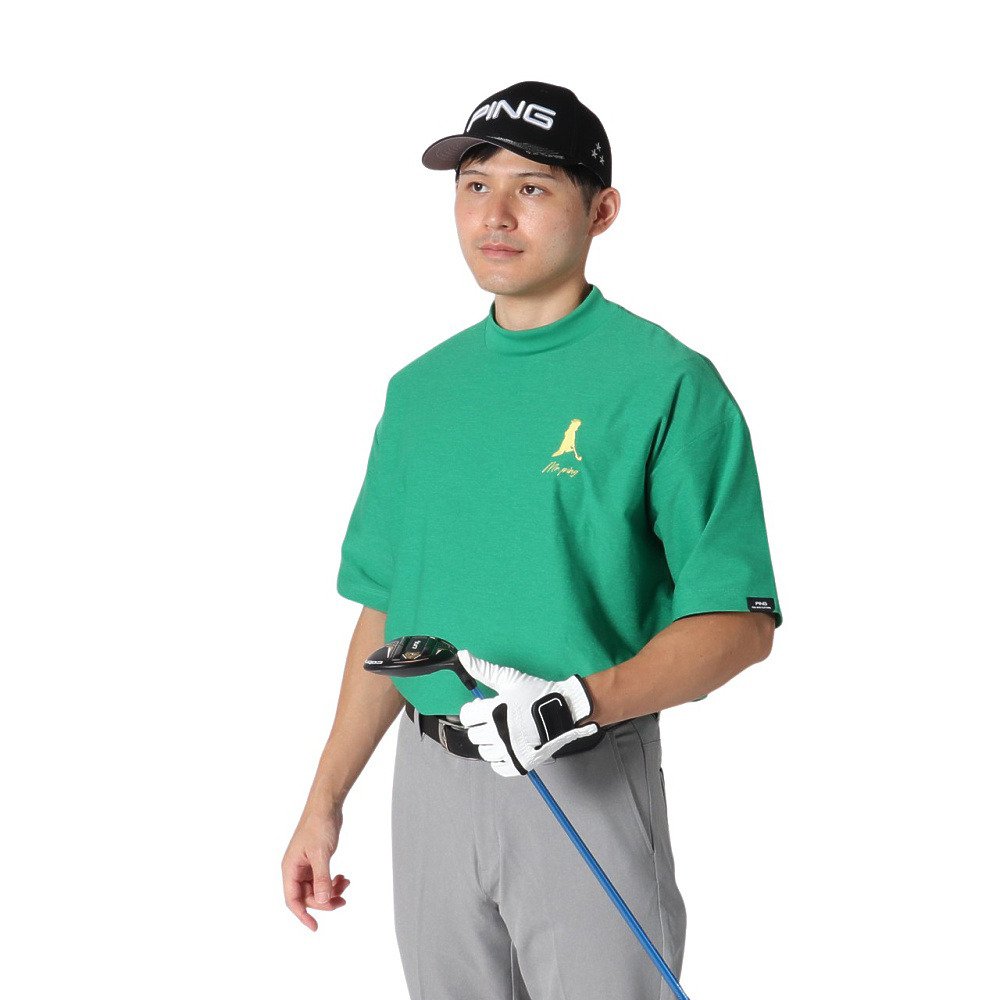 ピン（PING）（メンズ）ゴルフウェア 速乾 半袖 ハイネックシャツ 621