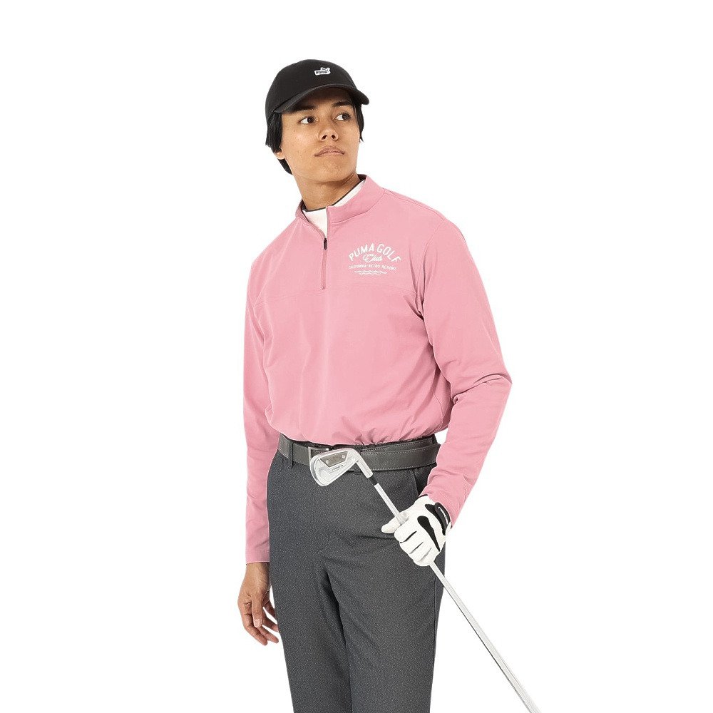 ゴルフウェア ハイネックシャツ ピンク | ゴルフ用品はヴィクトリアゴルフ