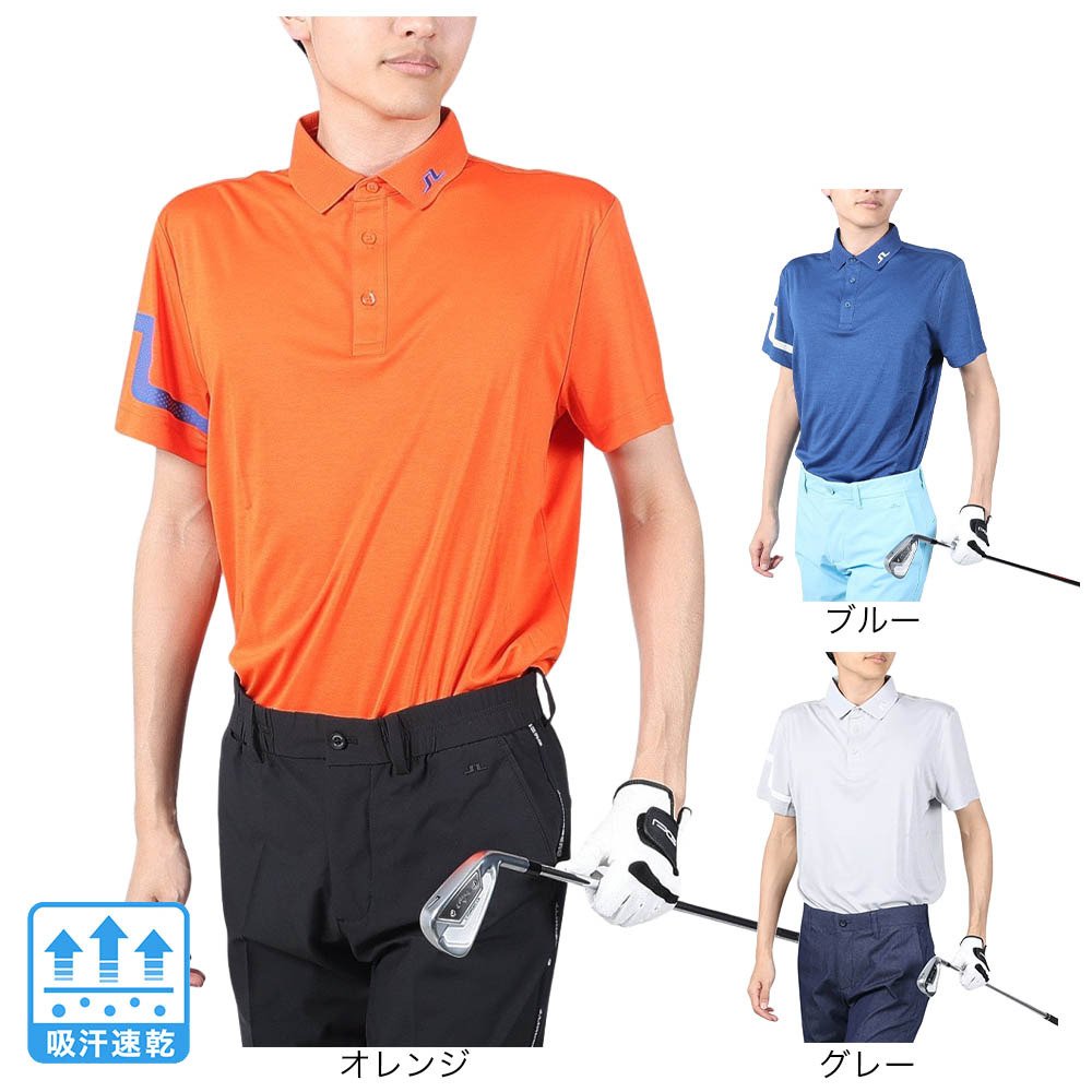 J.LINDEBERG（J.LINDEBERG）（メンズ）ゴルフウェア 半袖 吸水速乾 袖
