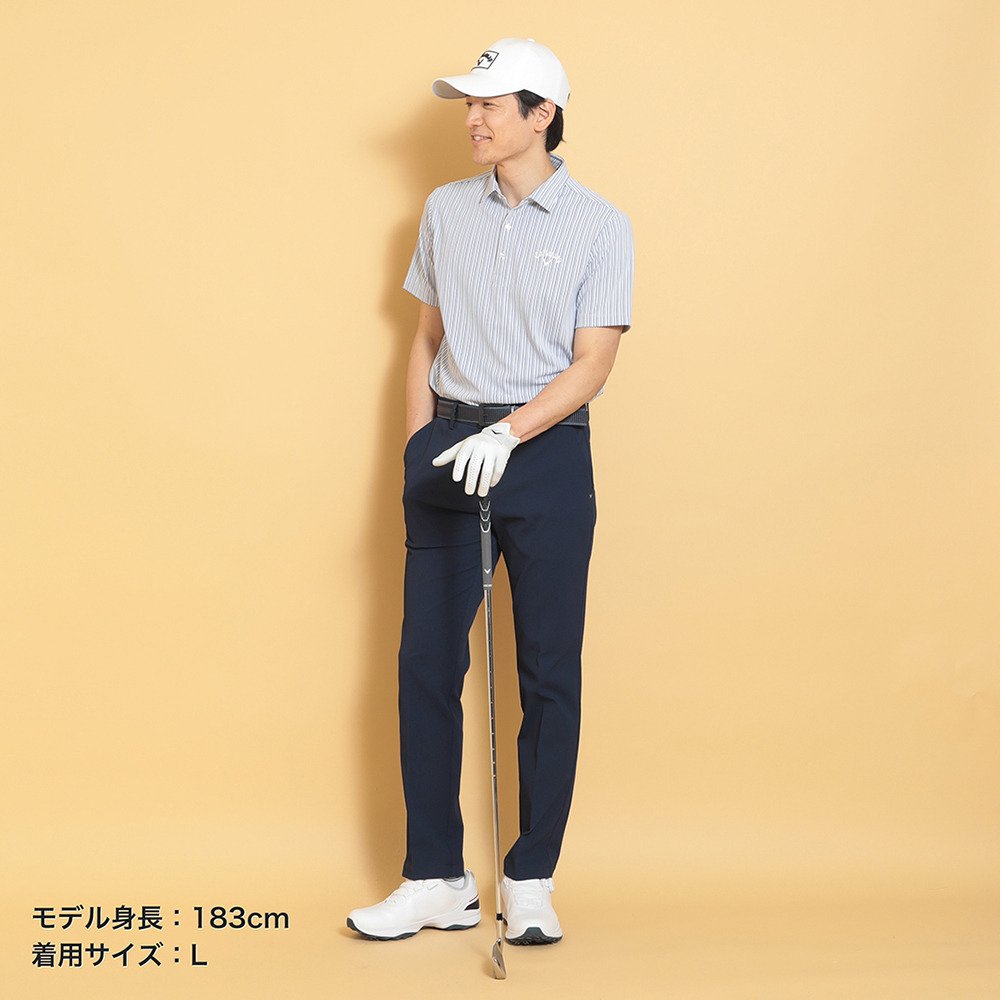 キャロウェイ（CALLAWAY）（メンズ）ゴルフウェア 半袖 ストライプジャ