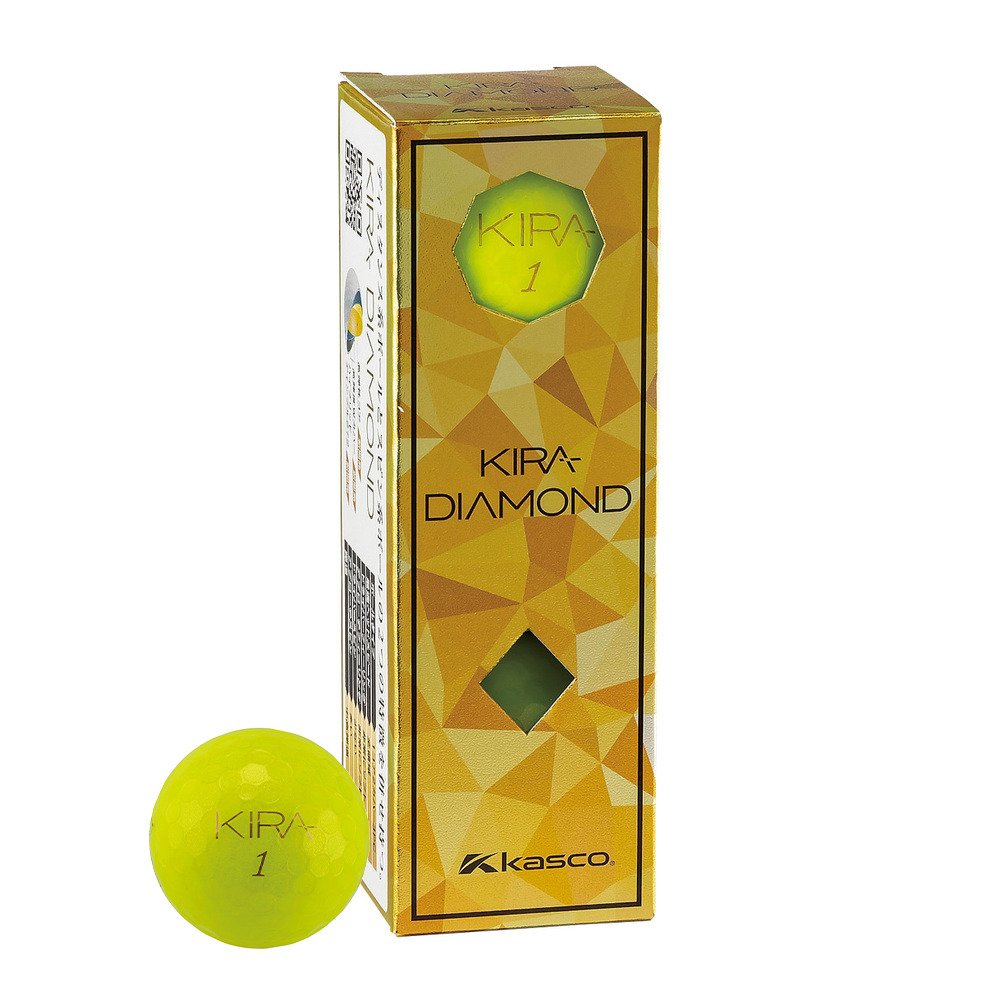キャスコ（KASCO）（メンズ）ゴルフボール KIRA DIAMOND2 イエロー