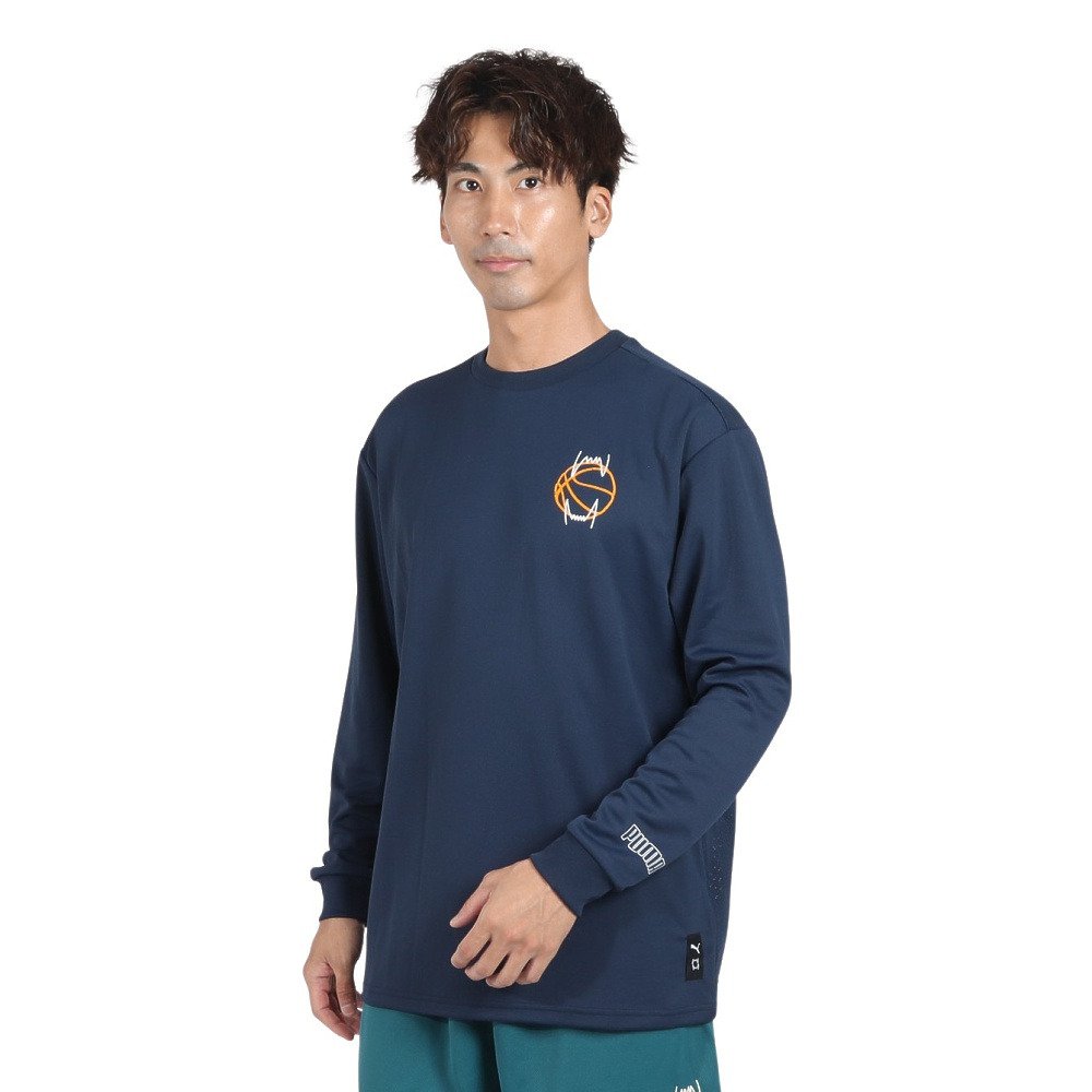 プーマ（PUMA）（メンズ）バスケットボールウェア 長袖 Tシャツ 62926714