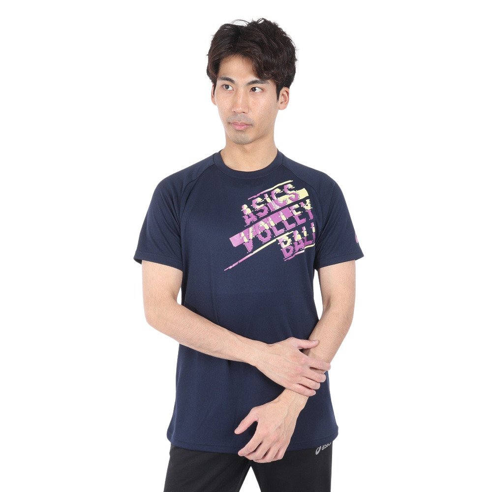 アシックス（ASICS）（メンズ）バレーボールウェア プリント半袖T