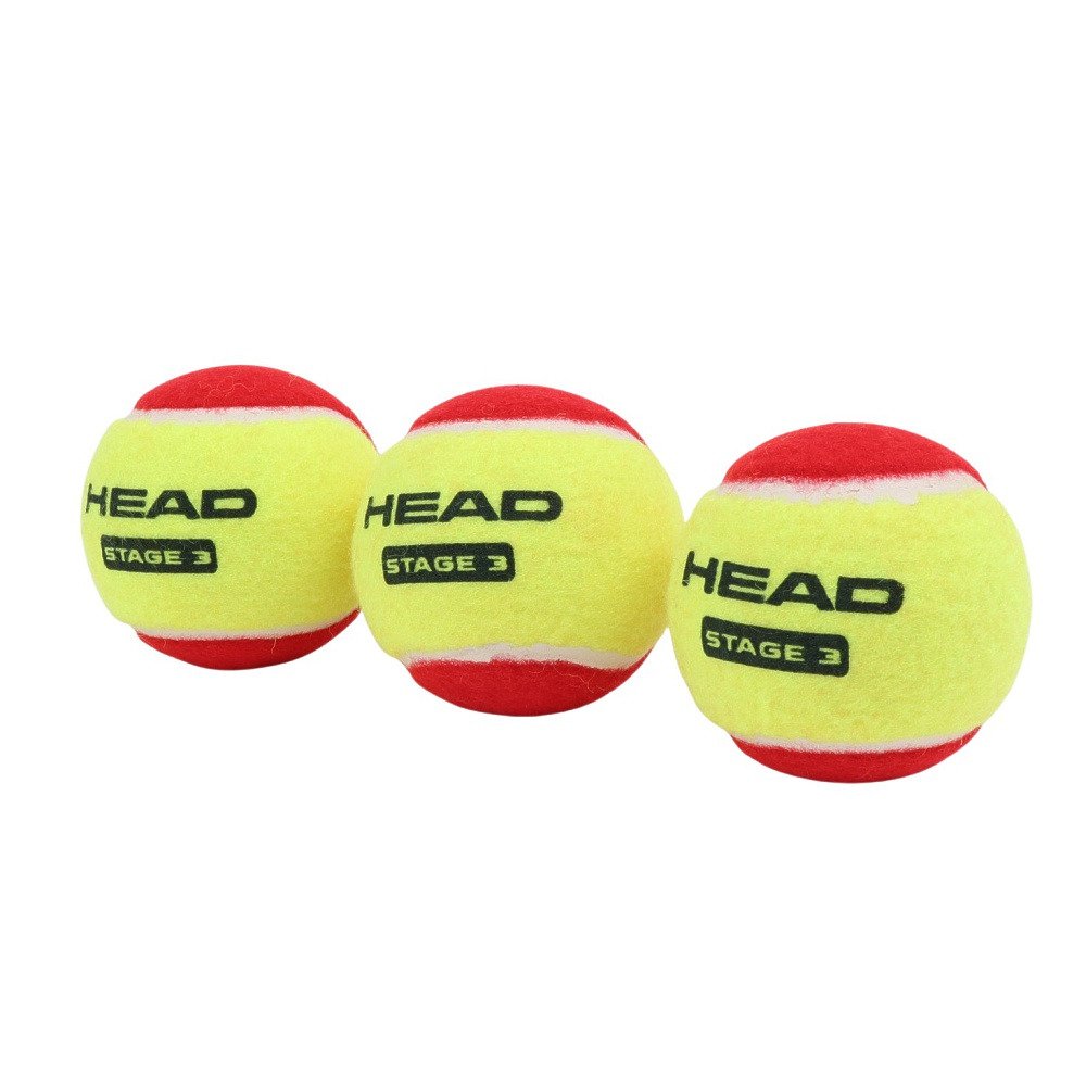 ヘッド（HEAD）（キッズ）ジュニア テニスボール 3球入り STAGE 3 RED