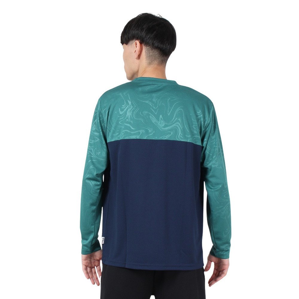 フィラ（FILA）（メンズ）テニスウェア 長袖エンボス切替Tシャツ FM6906-29