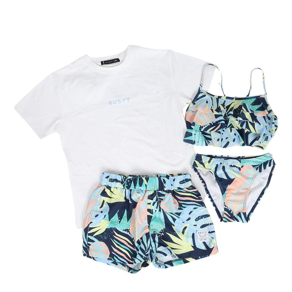 ラスティ（RUSTY）（キッズ）水着 4点セット ジュニア ガールズ T