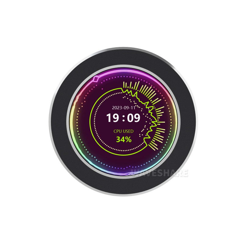 2.1インチ USB円形ディスプレイ（黒） — スイッチサイエンス