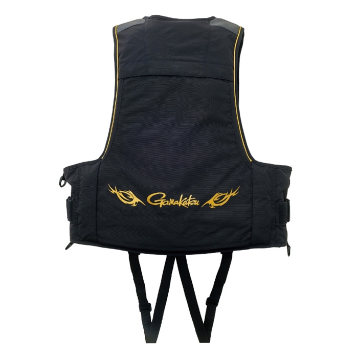 がまかつ フローティングベスト L ブラック×レッド GM2193 - 釣具の