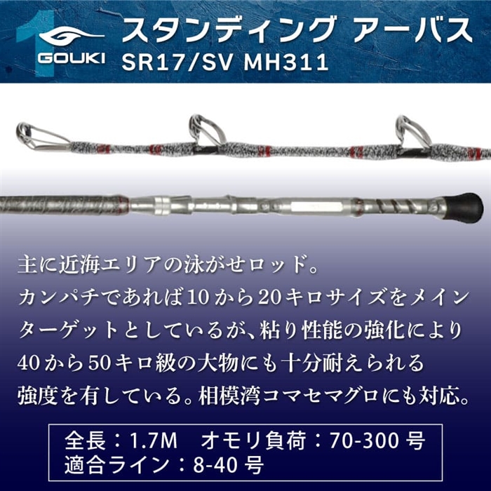 釣得セット 剛樹 スタンディングアーバス SR17/SV スペシャルセット1