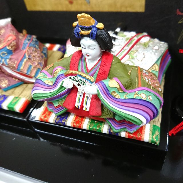 送料無料！雛人形・内裏雛彩寿燭台付和紙屏風TSD-3027