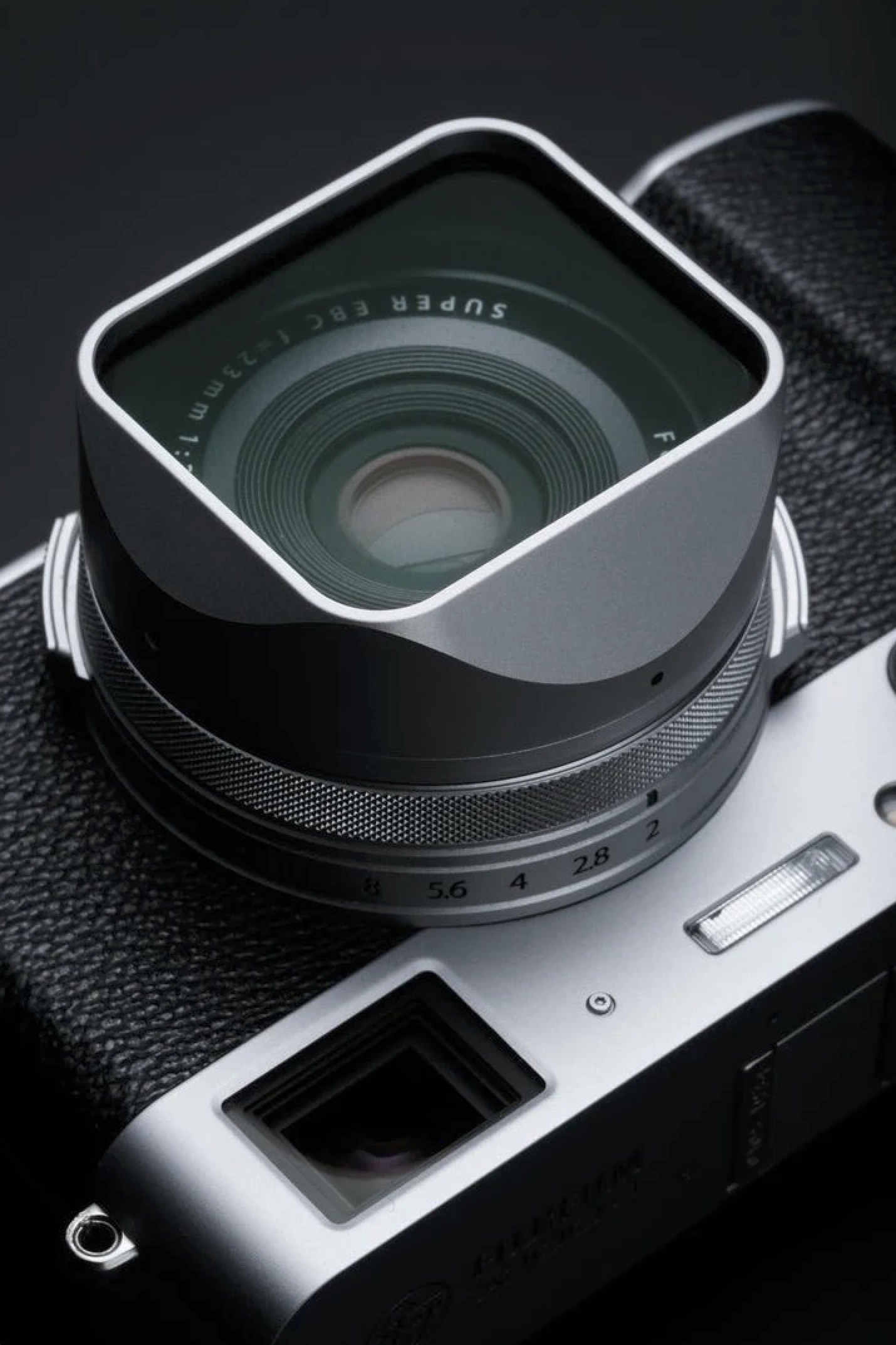 Squarehood X100 Glass (Haze 10%) SILVER Lens Hood NEW - For Fuji X100