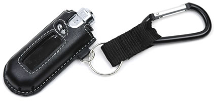 紹介「HTT レザーケース for ネットワークウォークマン(カラビナ