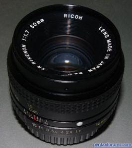 Ricoh XR Rikenon 50mm F1.7 Lens Reviews - Ricoh Lenses - Pentax
