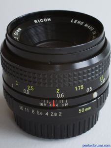 Ricoh XR Rikenon 50mm F2 Lens Reviews - Ricoh Lenses - Pentax Lens