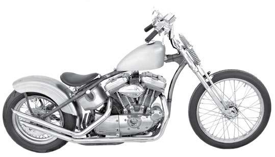 Paughco Single Loop Rigid Bobber Frames For 1986-2003 Evolution