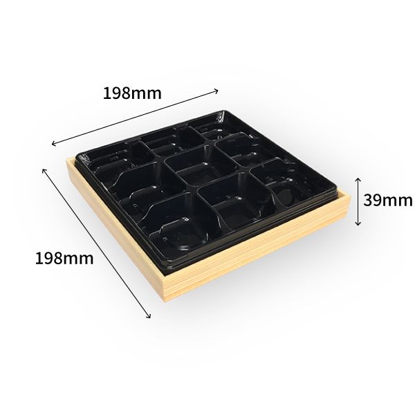 折箱 CWA 20-20G 黒-赤杉 (ボ) 中央化学 | テイクアウト容器の通販